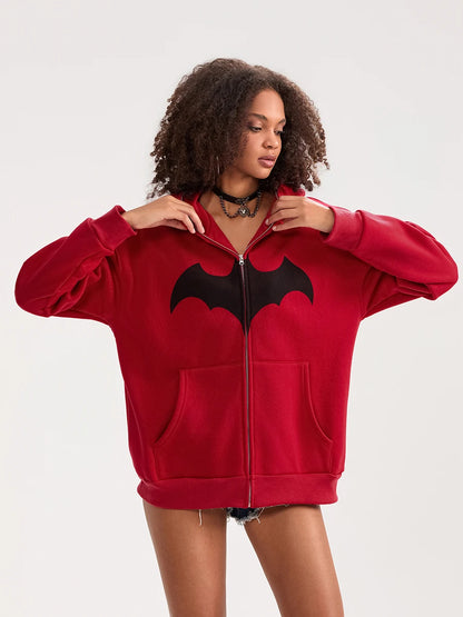 Pull Zip Batman Femme