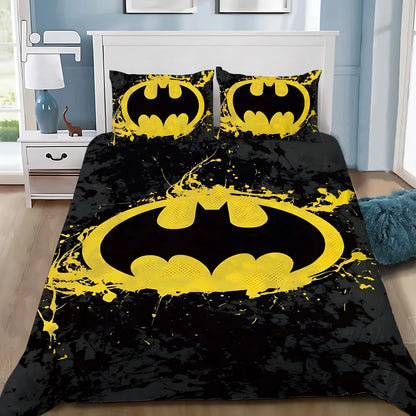 Housse De Couette Batman Logo Noir et Jaune