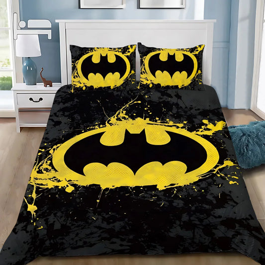 Housse De Couette Batman Logo Noir et Jaune