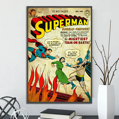 Póster de Batman estilo retro vintage