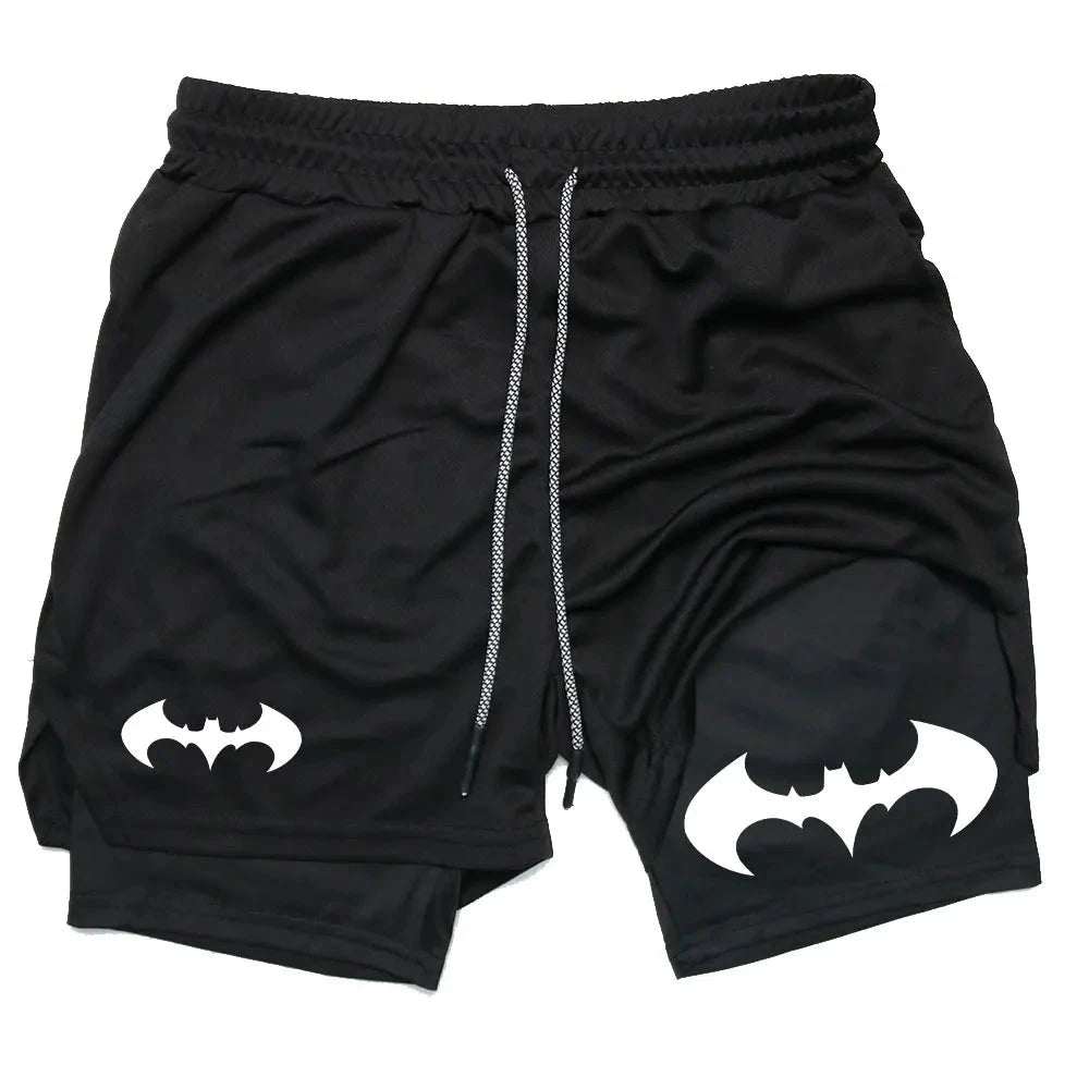 Short de Sport Double Couche Batman - Boutique Batman